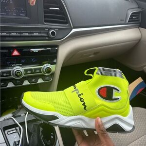 Champion men/women’s Neon Green Slip-On Sneakers